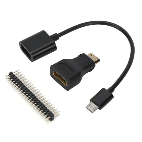 Mini HD til HD-adapter Micro USB til USB hunn strømledning 40P for Raspberry Pi Zero Pin Kit