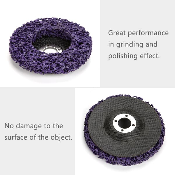 5-delt Poly Strip Skive Sæt 100 mm Diameter Ideel til Fjernelse af Maling og Rust