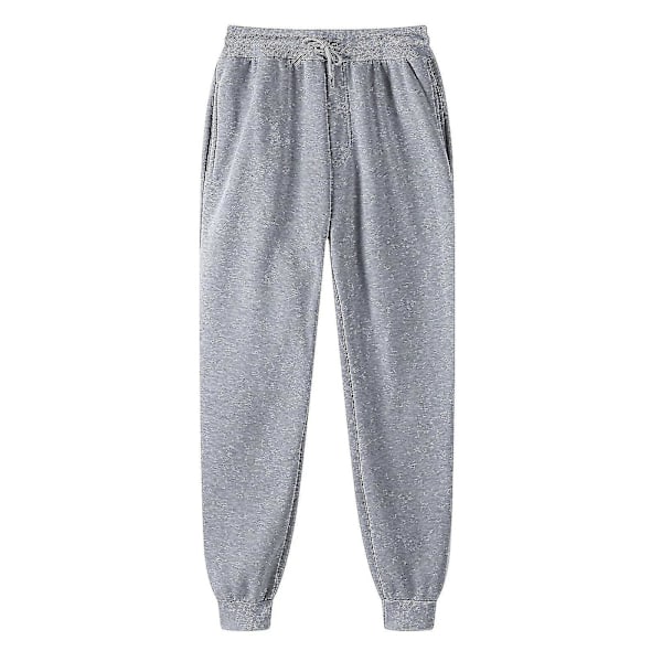 Grå Hip-hop Herr Sweatpants Legging Vadderade Casual Byxor XXXL