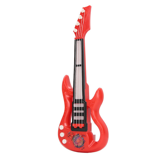 Børneguitar Musikalsk Legetøj 4 Strenge Edukativ Musik Lys Klar Lyd Ukulele Instrument Legetøj Rød