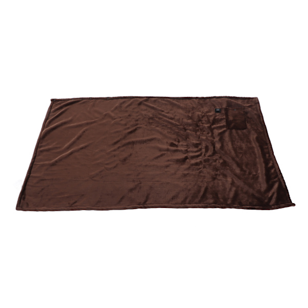 Elektrisk oppvarmet teppe Lite 5V Rask oppvarming Tykk flanell Elektrisk teppe Kaffe 140x80cm / 55.1x31.5in