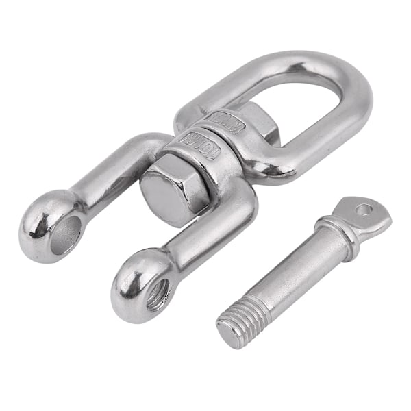 Heavy Duty 304 rustfritt stål dreibar ring Snap Rolling Shackle Device (10 mm)