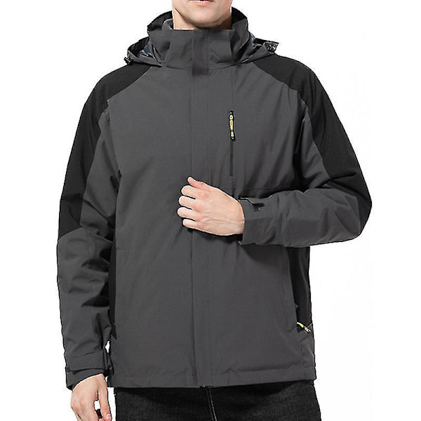 3-in-1 Vedenpitävä Tuulenpitävä Huppari Takki Miehille ja Naisille - XL Talvivuoristoasu
