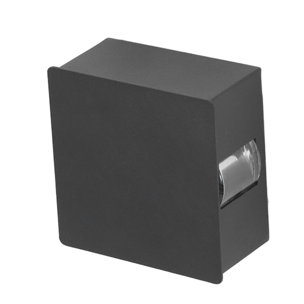 Beam Wall Light Quadrate Design Retro Warm Light 3W Unilateral Lighting LED Vägglampa AC85 till 265V för Hotel Black Shell