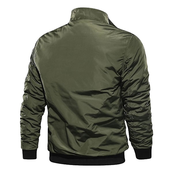 Tyk, varm grøn herre casual bomberjakke 3XL