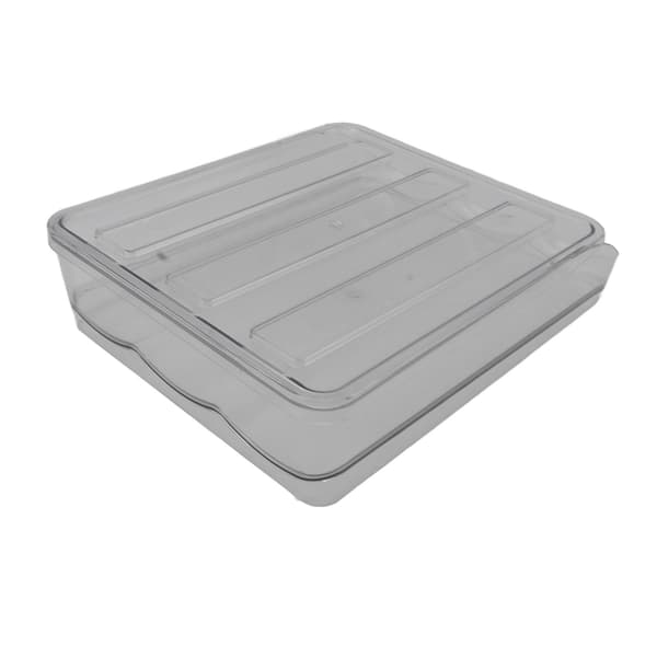 Egg Holder for Refrigerator Tilt Design Transparent Large Capacity Detachable Egg Storage Container Egg Dispenser 1 Layer