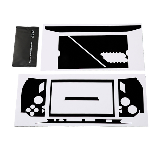 Handhållen spelkonsol Skin Sticker Mjukt skyddande komplett set Dekal Gaming Protector Tillbehör för ASUS ROG ALLY Carbon Black