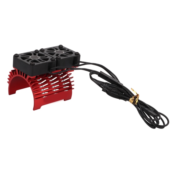 40-42mm børsteløs motorkøleventilator dobbelt motor køleplade radiator til 1/8 fjernstyret bil rød