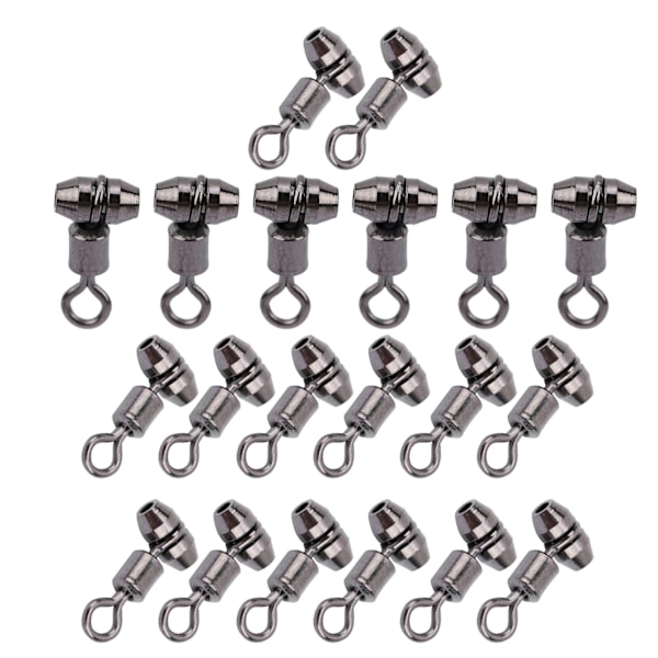 20 st kopparförbättrad version amerikansk svängbar krok Gear Connector Fiskeutrustning Oval Medium