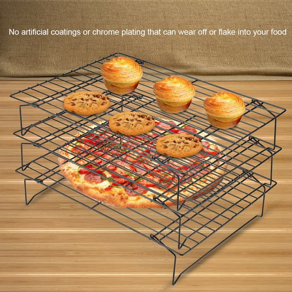 Stainless Steel Cooling Rack Nonstick Cooking Grill Tray for Biscuits/Cake/Bread