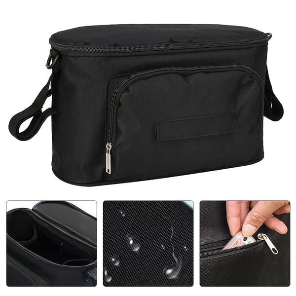 Stroller Hanging Bag Stroller Organizer Storage Bag Diaper Bottle Cup Holder