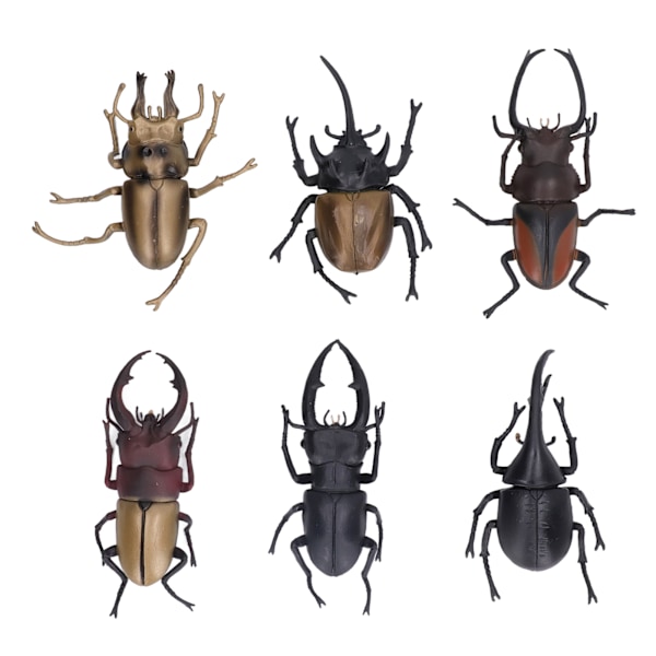 6 stk Simulerings Insektlegetøj Insektsmodel Ikke-giftig PVC Halloween Trick-or-Treat Dyr Legetøj