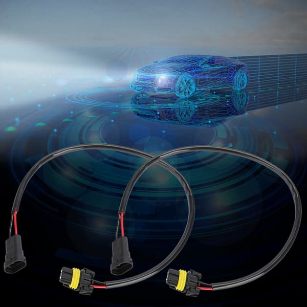 2 stk. H11 9006 Headlight Fog Light Conversion Adapter Connector Kabelsokler