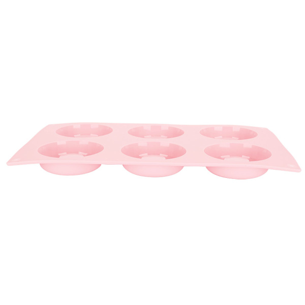 6 Huls Silikon Donut Bageplade Non-Stick Kage Cookie Form Værktøj Køkkenudstyr (Rosa)