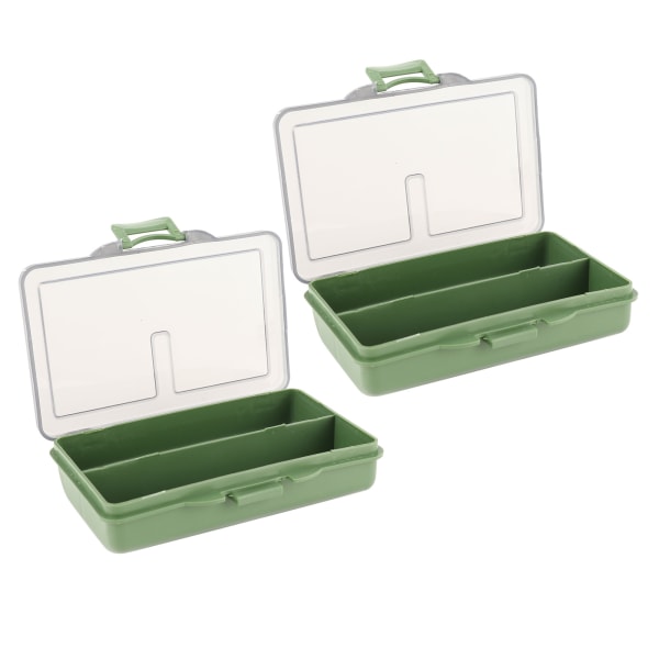2st Fiskekrok Bete Gadget Box Mini PP Förvaringsbox Fodral för fiskeredskap Tillbehör2 fack
