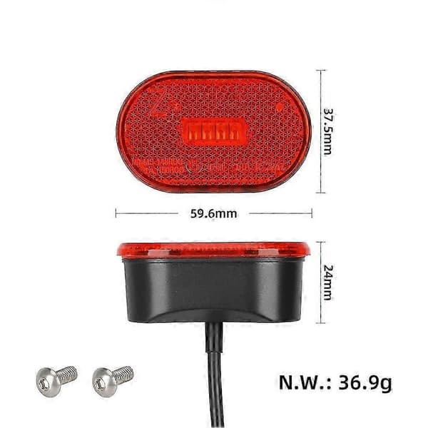 Baglygte til el-scooter, LED-bremselys, baglygte, scooterdele, udgave 0331