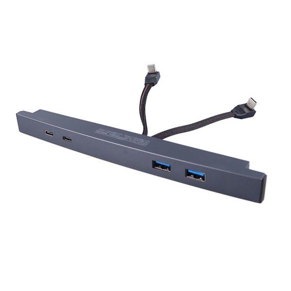 USB-hub Lång Slank Multifunktionell Grå Bärbar USB-dockningsstation Ersättning för Tesla Model 3 Y