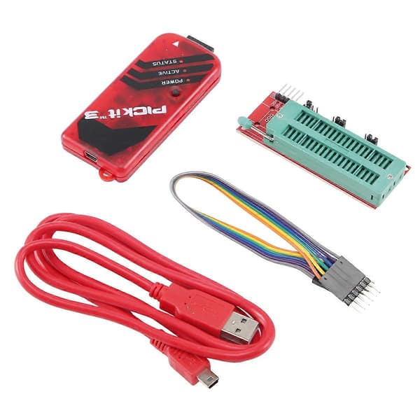 PICKIT3-programmerer + PIC ICD2 PIC-kit 2/3-programmeringsadapter Universell programmeringssokkel FZ0508[LD] as shown