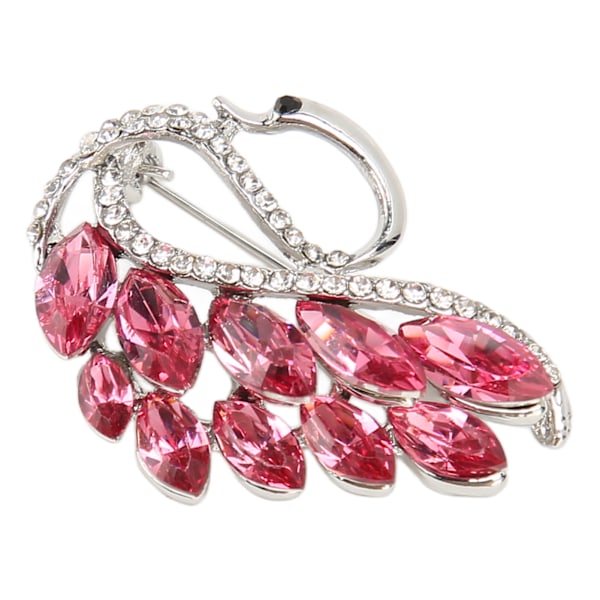 Djurbrosch Rhinestone Glitter Elegant Fashionabla kvinnor Brudbroschnål för bröllopsrosa