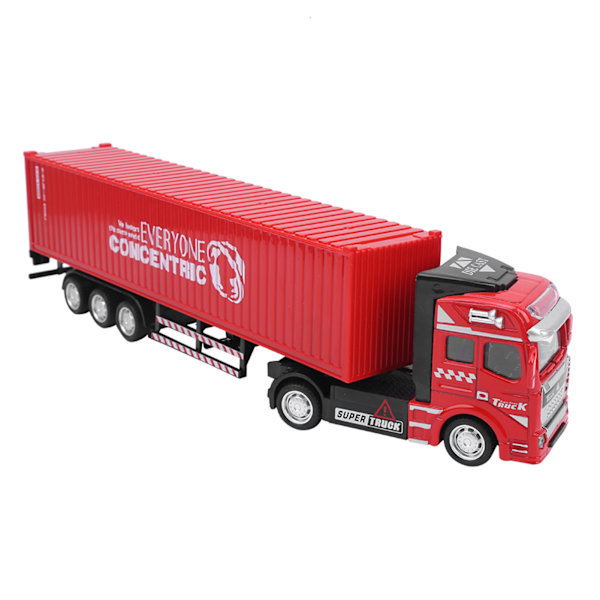 1:48 Legering Container Truck Model Legetøj Højsimulering Børnebil Legetøj Køretøjer Rød Container Truck Model