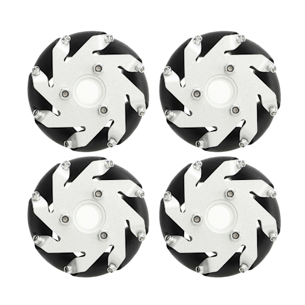 4 kpl 60 mm omnipyöriä, alumiiniseos, omnipyöräsetti, 2 vasenta, 2 oikeaa, 14159