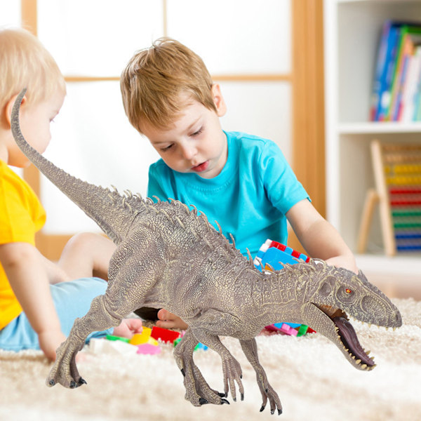 Dinosaurmodel Legetøj Simuleringsdyremodel Tyrannosaurus Dinosaurfigurer Legetøjspresente til Dreng Børn Grå