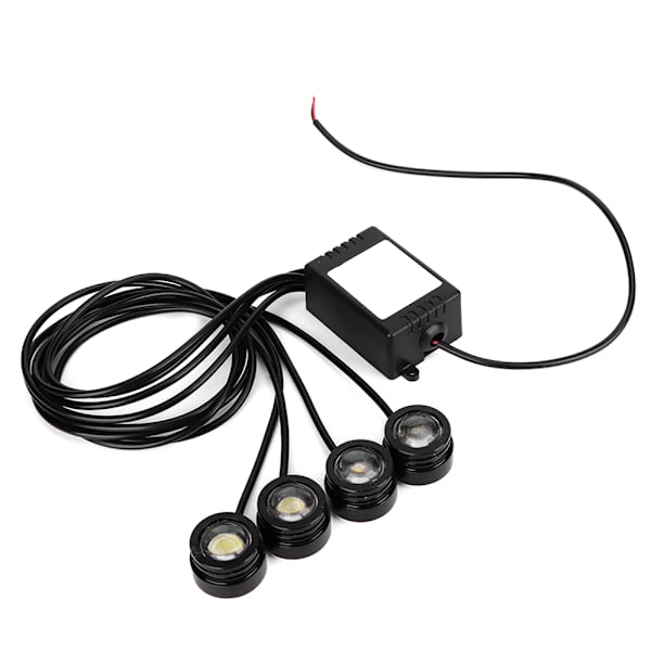 12V 6W 4-i-1 LED Eagle Eye Nødstrobelampe Trådløs DRL Fjernbetjening Dagkørelys 16 Blinktilstande