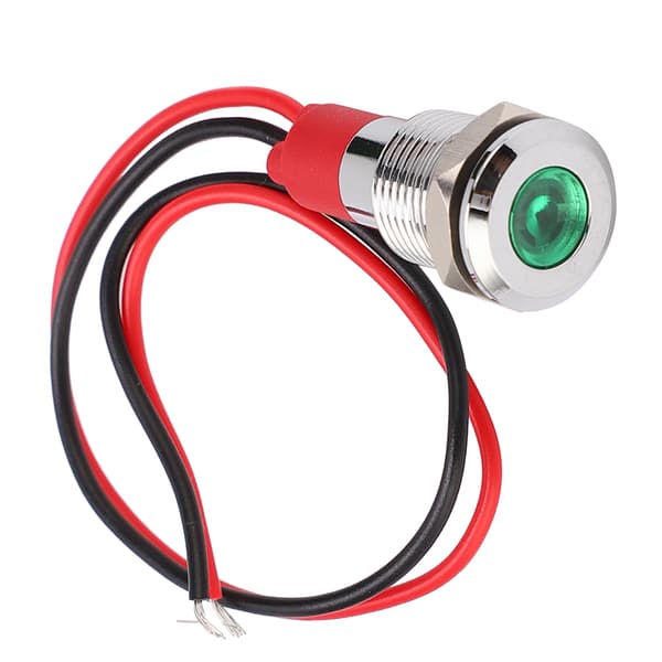 Vanntett LED-indikatorlampe for industrielle kontrollkomponenter 10mm 3 6VDC