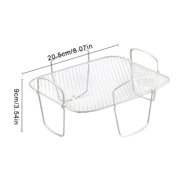Air Fryer Stativ til Air Fryer 304 Rustfrit Stål Mad Dehydrator Stativ Toast Stativ Grill Air Fryer Tilbehør