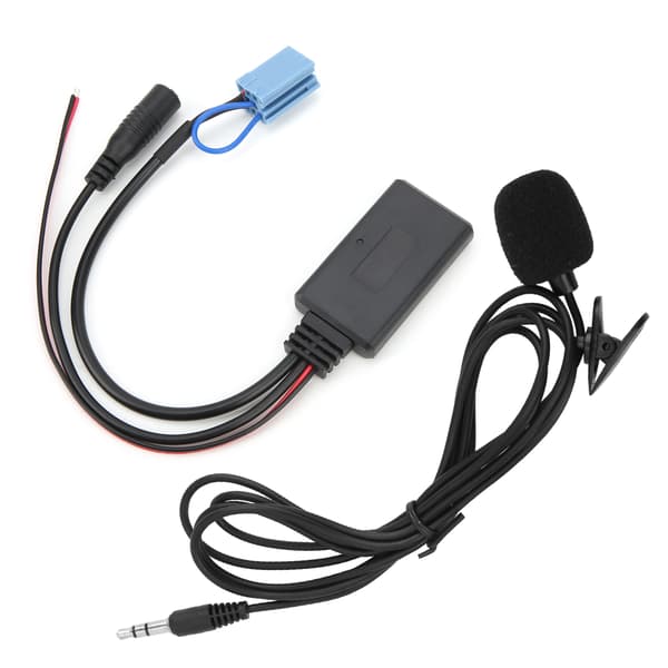 Bluetooth 5.0 AUX Cable Adapter with Microphone Hands-Free Replacement for Smart Fortwo 450 Radio