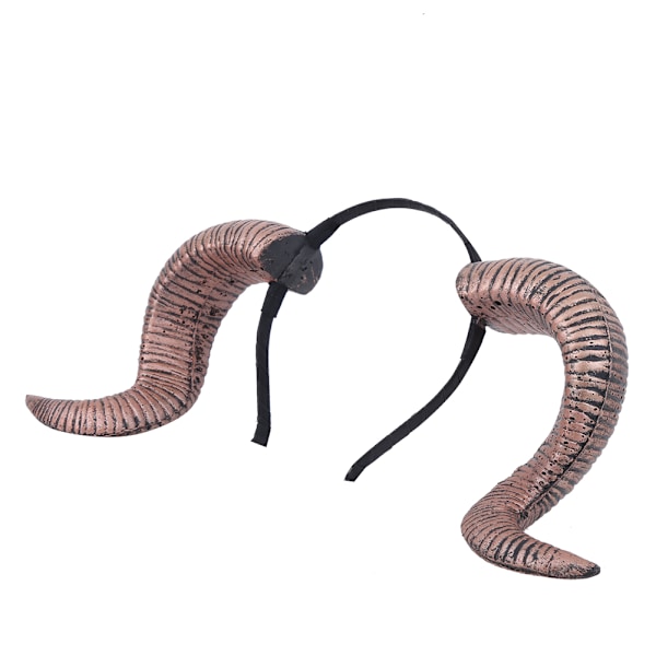 Halloween Cosplay Flot Horn Pandebånd Sjov Kostume Fest Hovedbeklædning Tilbehør (Enkel Ring) Antik Guld