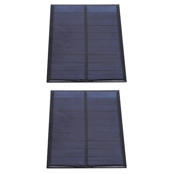 2 stk. Mini solpanel epoxy strømmodul batteri polysilicium industritilbehør 5V 500MA