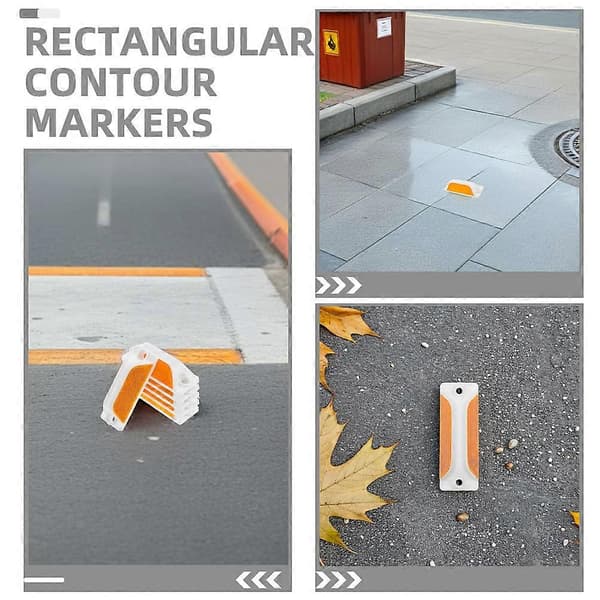 Vägreflektorer Rektangulära säkerhetsreflekterande markeringar för uppfart 60 st