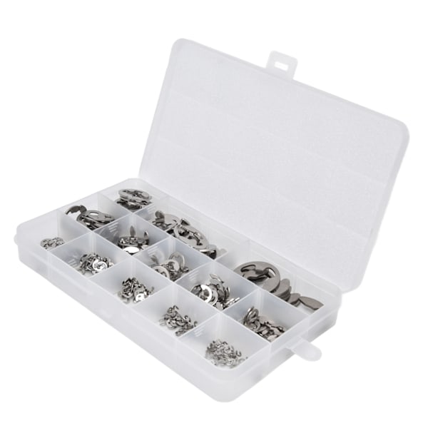 400 Styck E Clip Circlip Retaining Ring 604 Rostfritt stål Sortiment Set Kit för lager