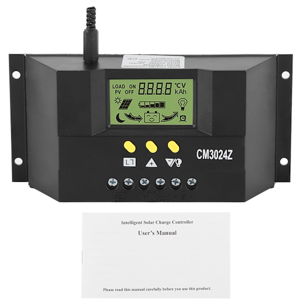 12V 24V 30A Solcellsladdningsregulator PWM LCD-display för Hem Industri Kommersiell