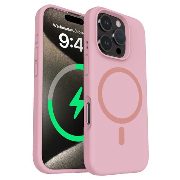 Kompatibel med iPhone 16 Pro Max silikonecover - Pink