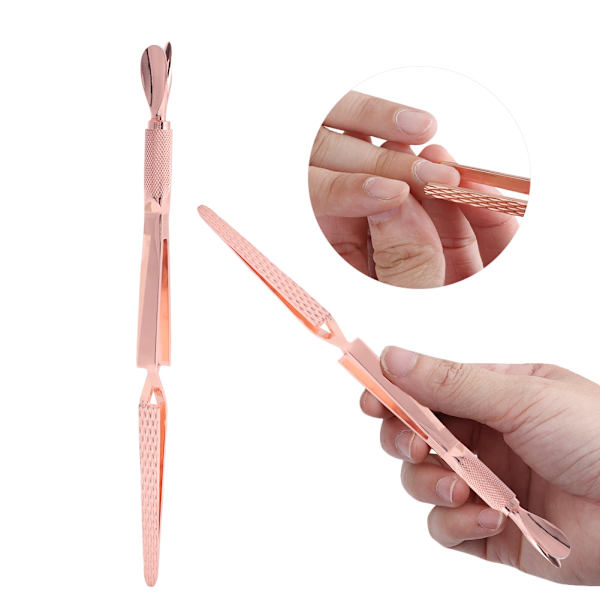 Kynsien muotoiluklipsi ruostumattomasta teräksestä Nail Art Tool (roségold)