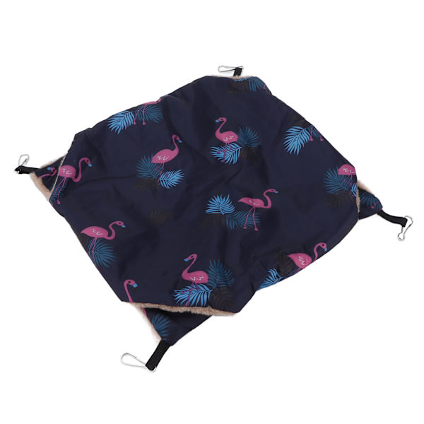 Lemmikkieläinten kaksikerroksinen lämmin riippumatto Helppo puhdistaa ja asentaa Riippuva oravan makuupussi (S Flamingo)