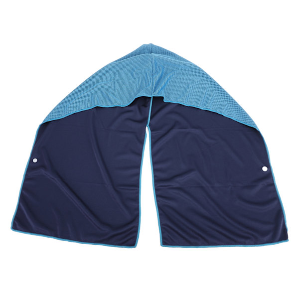 Kylhuvtröja Handdukar U-formad hoodie Handduk Solskydd Snabbtork Sport Kylhanddukar Himmelsblå