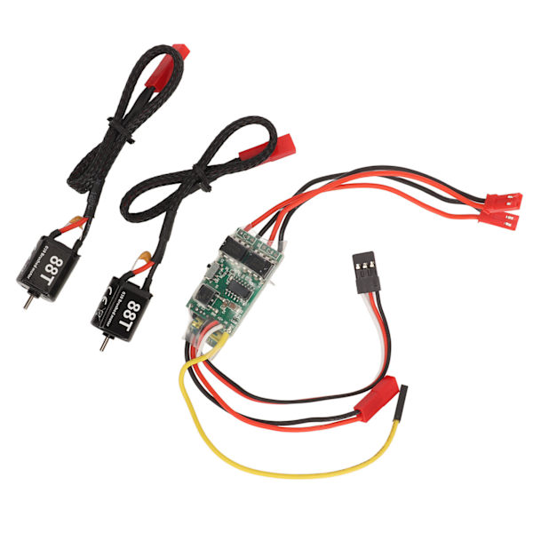 10A Borstad ESC Effektiv dobbeltveis dobbeltrettet 88T elektrisk hastighetsregulator for RC modellbåt tank