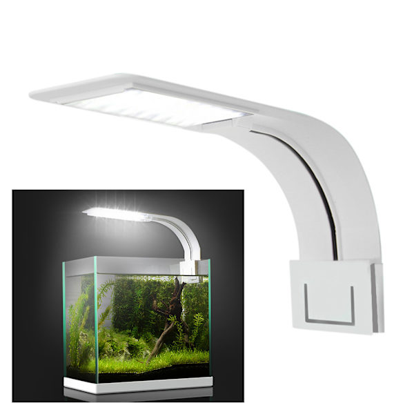 10W Ultra Tynd LED Akvarielys Højlys Akvarielampe med Klemme