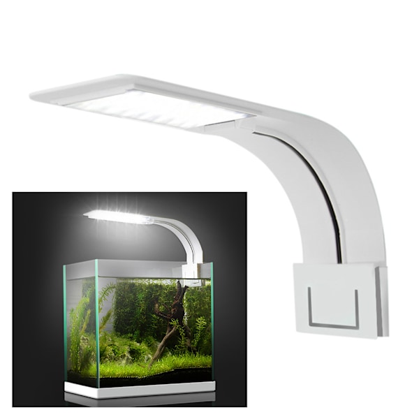 10W Ultratunn LED Aquarium Light Highlight Aquarium Lamp med klämma