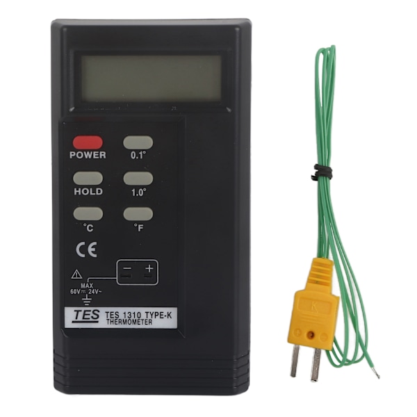TES-1310 Digitalt termoelement temperaturtermometer Bærbar Digital K-type termometer