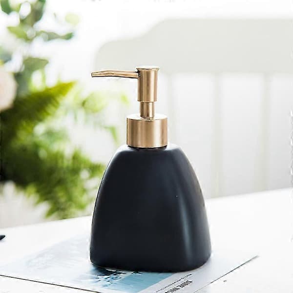 【LD】Såpedispenser Trekant Keramikk Svart 430ML