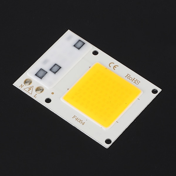50W 220V Varmt Hvid Høj Effekt LED Chip Højspænding COB Lyskilde Lystilbehør