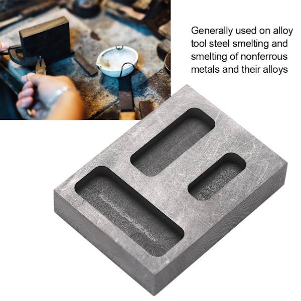 Graphite Crucible Ingot Torch Melting Casting Refining Scrap Bar Combo Mold