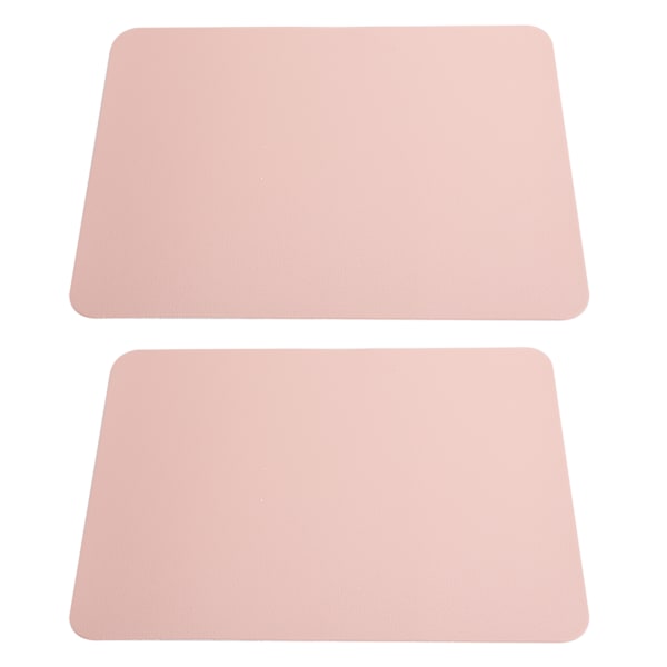 2 st Musmatta PVC Läder Vattentät Skrivbordsmatta Kudde Kontor Hem Mus Skydd 27x21cm Rosa