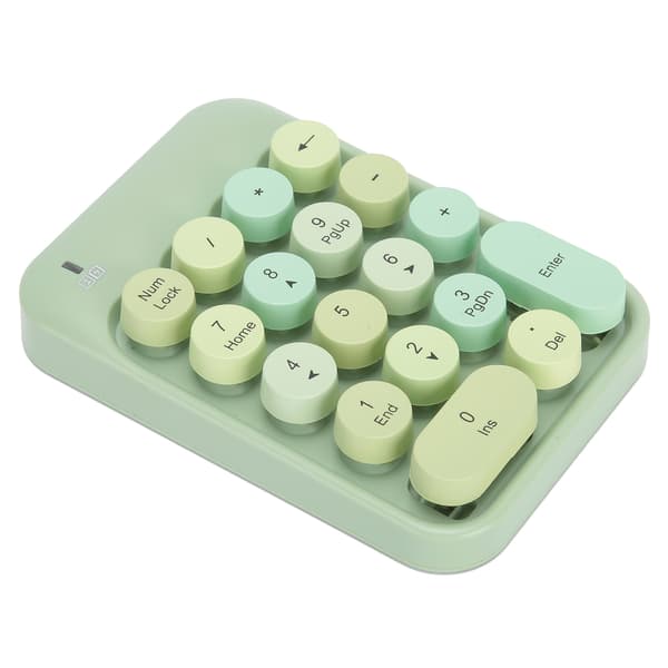 AJAZZ Wireless Numeric Keyboard Chocolate Keycap for Game Direction Switching AK18 2.4G Green