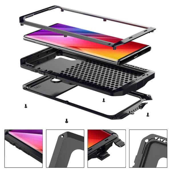 Støtdempende (Heavy Duty) Deksel Samsung Kompatibel med Galaxy Note10 Svart
