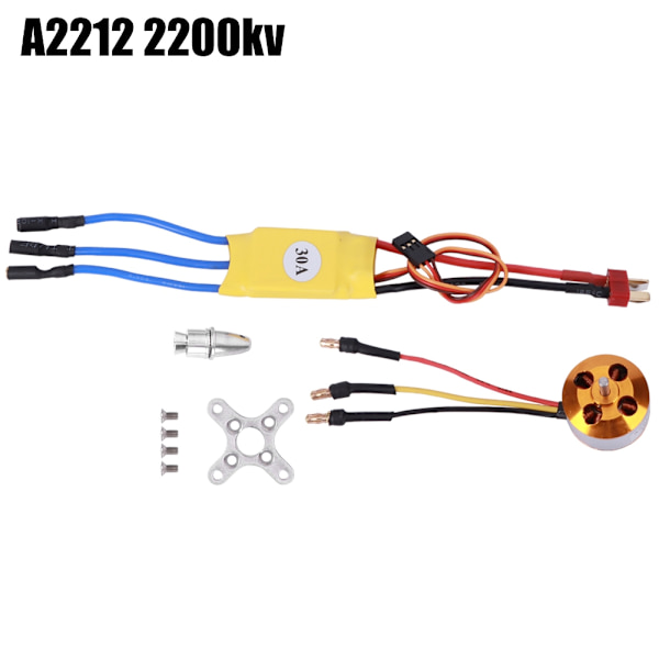 30A ESC gul A2212 KV1000 / KV1400 / KV2200 Borstlös motor för fjärrkontrolldrönare (A2212 KV2200)